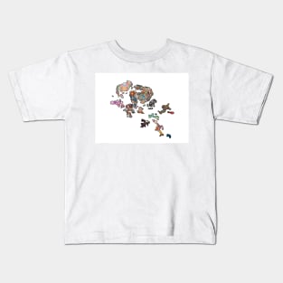 Spirograph Patterned Orkney Islands Map Kids T-Shirt